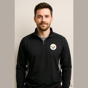 Steelers NFL Quarter Zip Pullover Performance Jacket